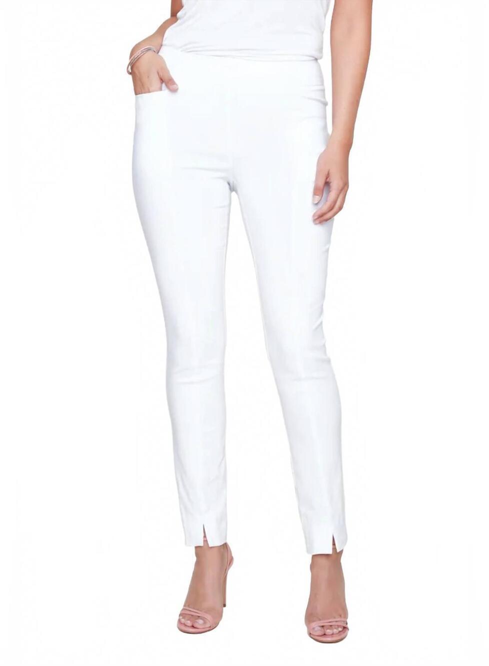 NEW RENUAR slim fit ankle pant in white